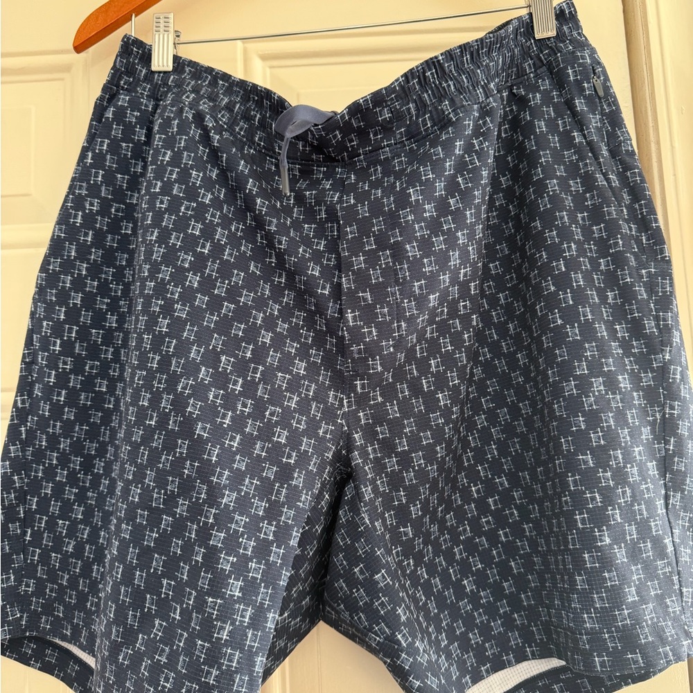 lululemon athletica Navy Geometric Swim Shorts